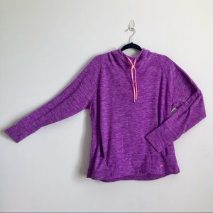 Purple Heathered Athletic Lukka Hoodie Size L